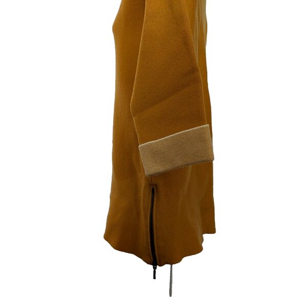 TAHARI TOP TURTLENECK SWEATER Sz S viscose blend 3/4 SLEEVES ZIPPED side A GEM - Picture 2 of 9